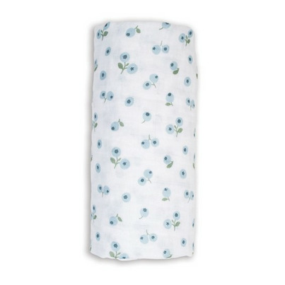 Lulujo Baby Swaddle Blanket Muslin Cotton Blueberries