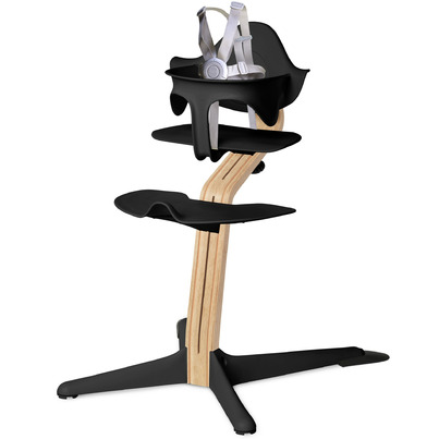 Nomi Highchair White Oak With Black Seat