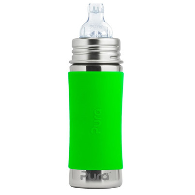 Pura Sippy Bottle With Green Sleeve