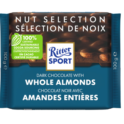 Ritter Sport Dark Chocolate With Whole Almonds Square