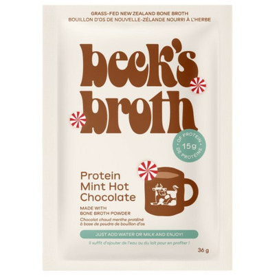 Beck's Broth Protein Bone Broth Mint Hot Chocolate Mix