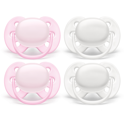 Philips AVENT Ultra Soft Pacifier Arctic White / Pink