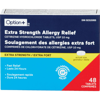 Option+ Extra Strength Allergy Relief Ablets USP 10mg