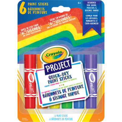 Crayola Project Quick-Dry Paint Sticks 6 Count