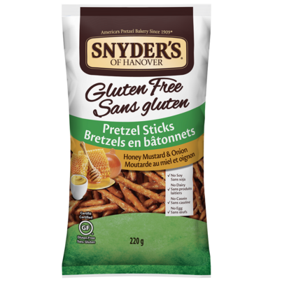 Snyders Of Hanover Gluten Free Honey Mustard & Onion Pretzel Sticks