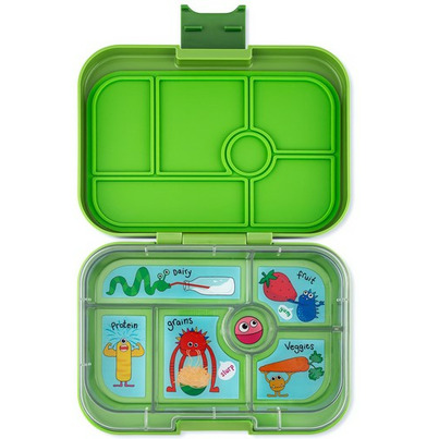 Yumbox Original 6 Compartment Matcha Green With Monsters Tray
