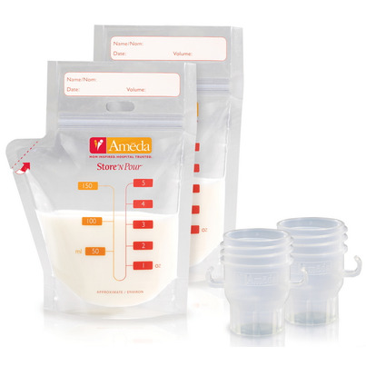 Ameda Store'N Pour Breast Milk Storage Bags Getting Started Kit