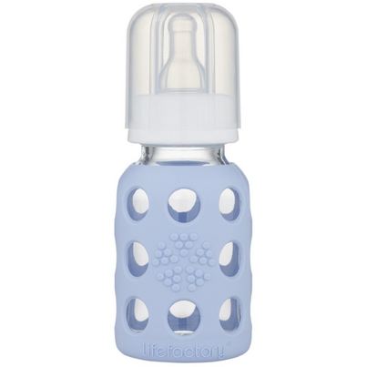 Lifefactory Glass Baby Bottle With Silicone Sleeve Blanket