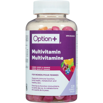 Option+ Multivitamin For Women Gummies Cherry, Berry & Orange