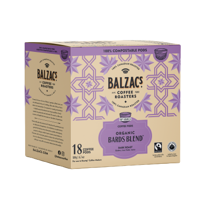 Balzac's Coffee Roasters Bards Blend 100% Compostable Coffee Pod