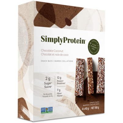 Simply Protein Chocolate Coconut Plant Based Snack Bars