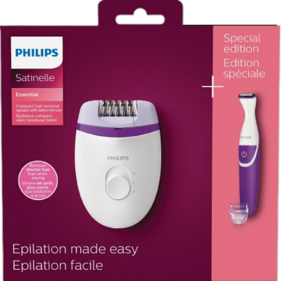 Philips Satinelle Essential Corded Compact Epilator With Bikini Trimmer