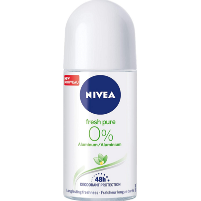 NIVEA Fresh Pure 0% Aluminum 48 Hour Roll-On Deodorant
