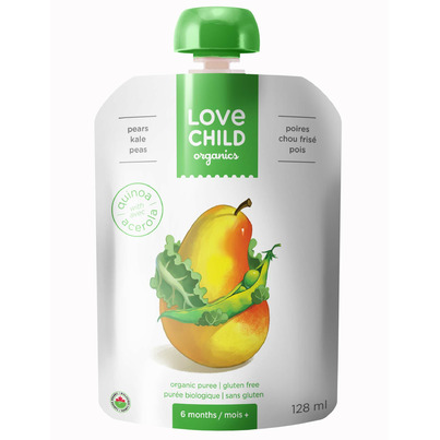 Love Child Organics Pouch Pears, Kale & Peas