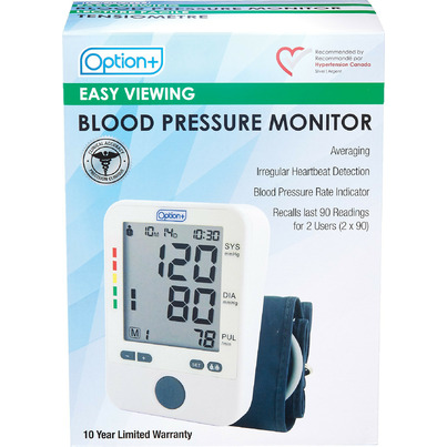 Option+ Easy Viewing Blood Pressure Monitor