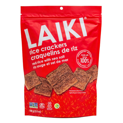 Laiki Red Rice Crackers With Sea Salt