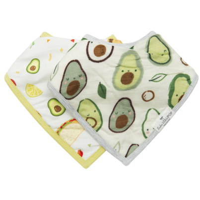 Loulou Lollipop Bandana Bib Avocado Set