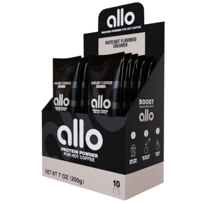 Allo Protein Powder For Hot Coffee Hazelnut  Flavoured Creamer