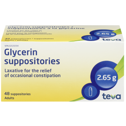 Teva Medicine Glycerin Suppositories