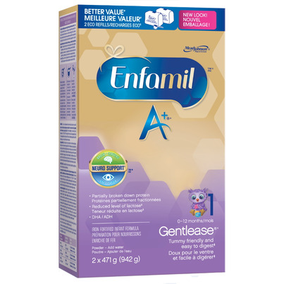 Enfamil A+ Gentlease 0-12 Months Refill Box