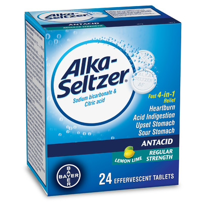 Alka-Seltzer Antacid Heartburn Relief Lemon Lime Tablets