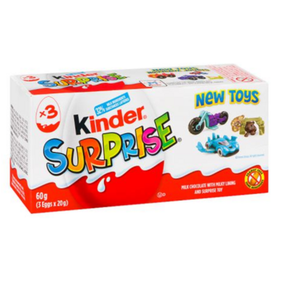 Kinder Surprise Chocolate Eggs With Toys