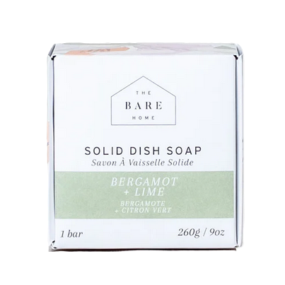 The Bare Home Solid Dish Soap Bergamot + Lime