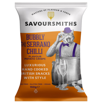 Savoursmiths Potato Crisps Bubbly & Serrano Chilli Flavour