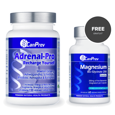 CanPrev Adrenal Pro + Magnesium Bis-Glycinate BOGO