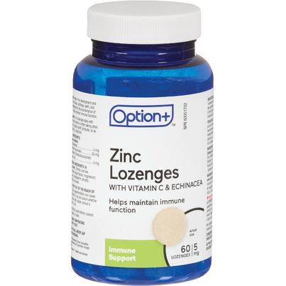 Option+ Zinc Lozenges With Vitamin C & Echinacea