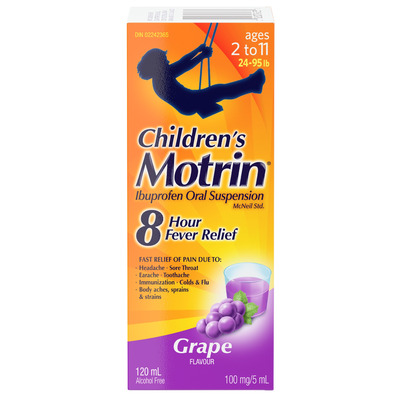 Motrin Children's Liquid Pain Relief Ibuprofen Grape Flavour