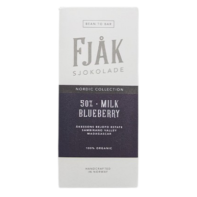 Fjak Milk & Blueberry 50% Chocolate Bar