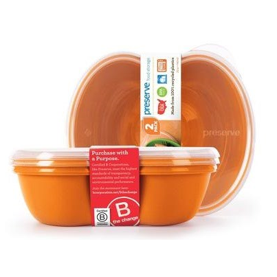 Preserve Sandwich Food Storage Containers Orange