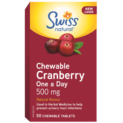 Swiss Natural Chewable Cranberry One A Day 500 Mg