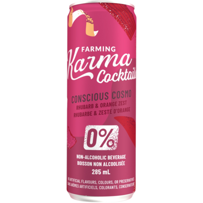 Farming Karma Conscious Cosmo Mocktail Rhubarb & Orange Zest