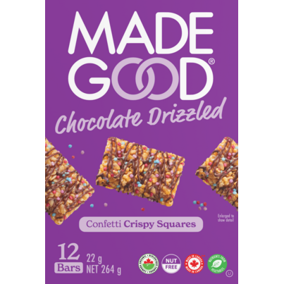MadeGood Chocolate Drizzled Confetti Crispy Squares Club Pack