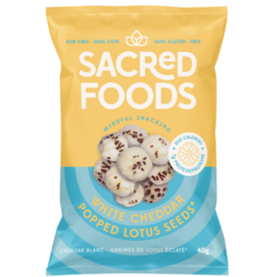 Sacred Snacks White Cheddar Popped Lotus Seeds