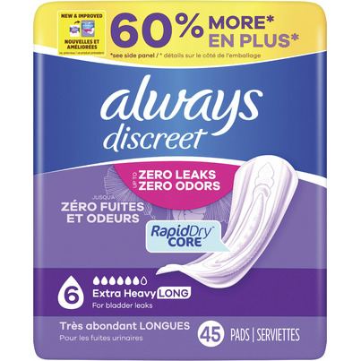 Always Discreet Ultimate Bladder Control Long Pad