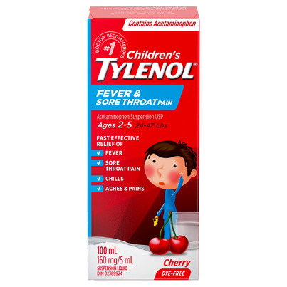Tylenol Children's Fever & Sore Throat Pain Suspension Liquid