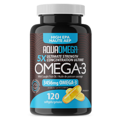 AquaOmega High EPA Omega-3 Fish Oil Softgels