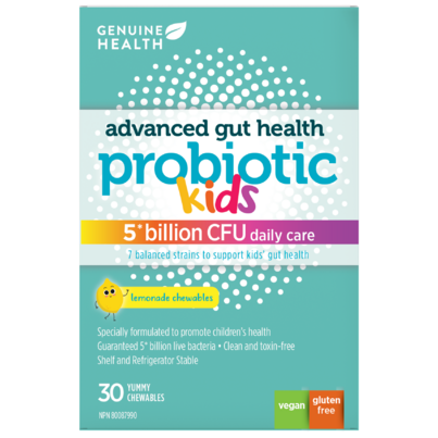 Genuine Health Advanced Gut Health Probiotic For Kids Lemonade