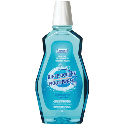 Option+ Antibacterial Mouthwash Peppermint