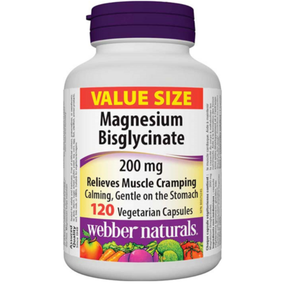Webber Naturals Magnesium Bisglycinate 200mg Value Size