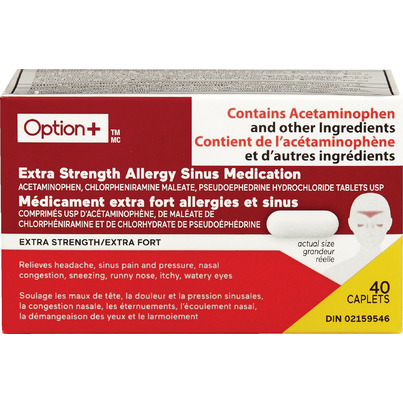 Option+ Extra Strength Allergy Sinus Medication