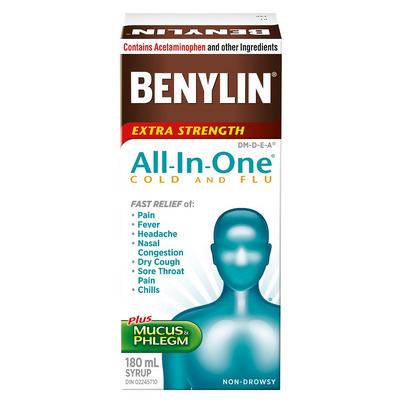 Benylin All-In-One Extra Strength Cold & Flu Daytime Syrup