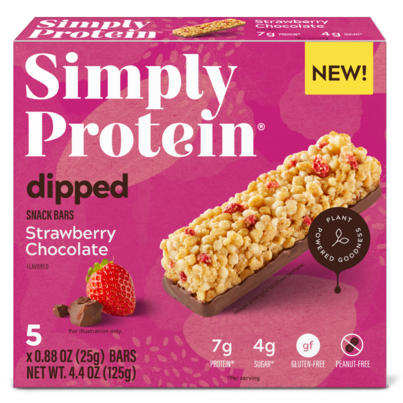 Simply Protein Dipped Snack Bar Strawberry Chocolate