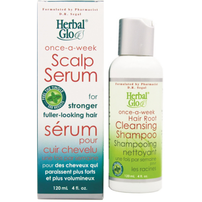Herbal Glo Once-a-Week Scalp Serum + Hair Root Shampoo