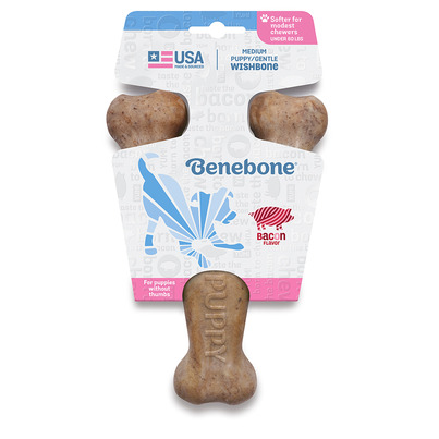 Benebone Small Dog Chew Wishbone Bacon Flavor