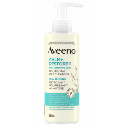 Aveeno Calm+Restore Nourishing Oat Facial Cleanser For Sensitive Skin
