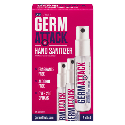 X3 Germ Attack Hand Sanitizer Alcohol-Free